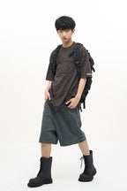 Oversized Straight Jeans Shorts