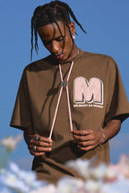 Flower Puff Print Logo Tee