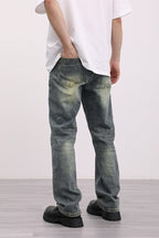 Loose Straight Washed Jeans