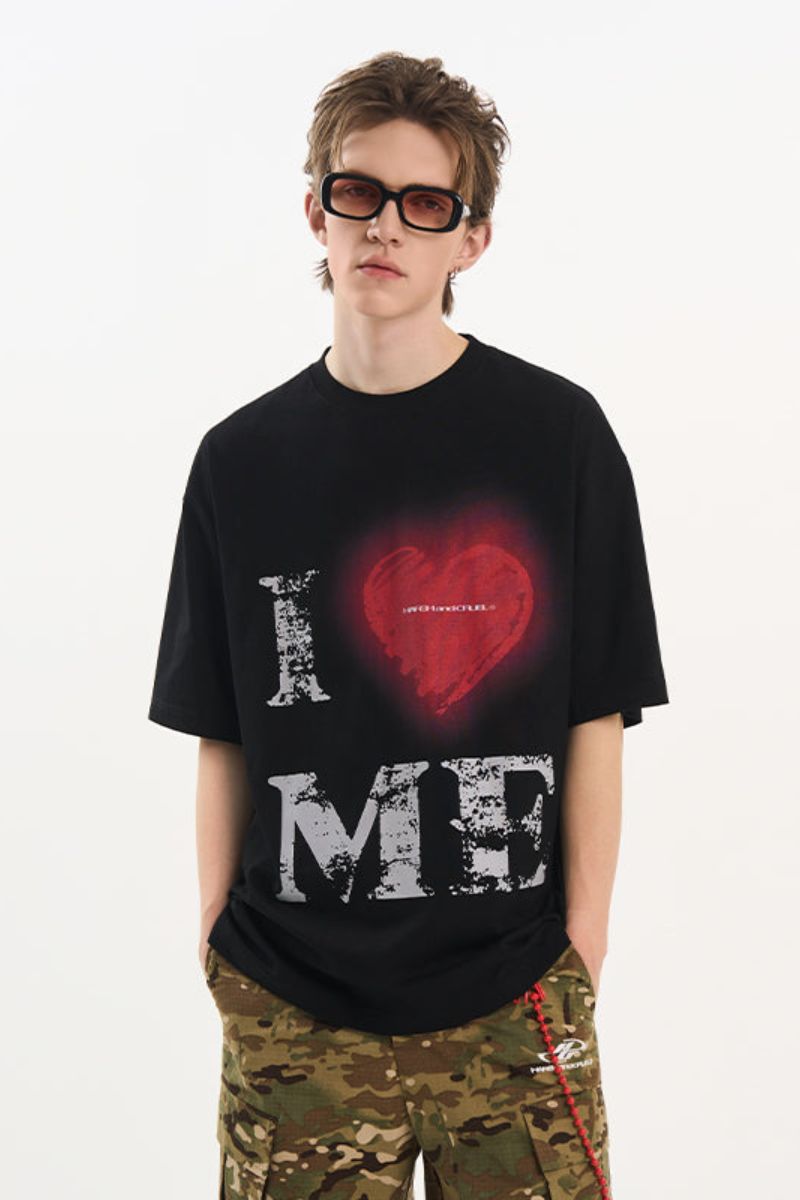 Heart Print Heavyweight Tee