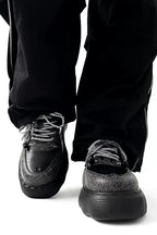 Punk Black Chunky Dad Shoes