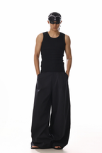 Draped Barrel Leg Pants