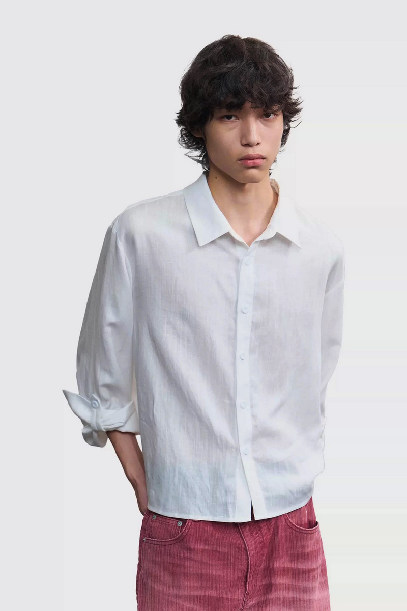 Tencel Linen Roll Sleeve Shirt