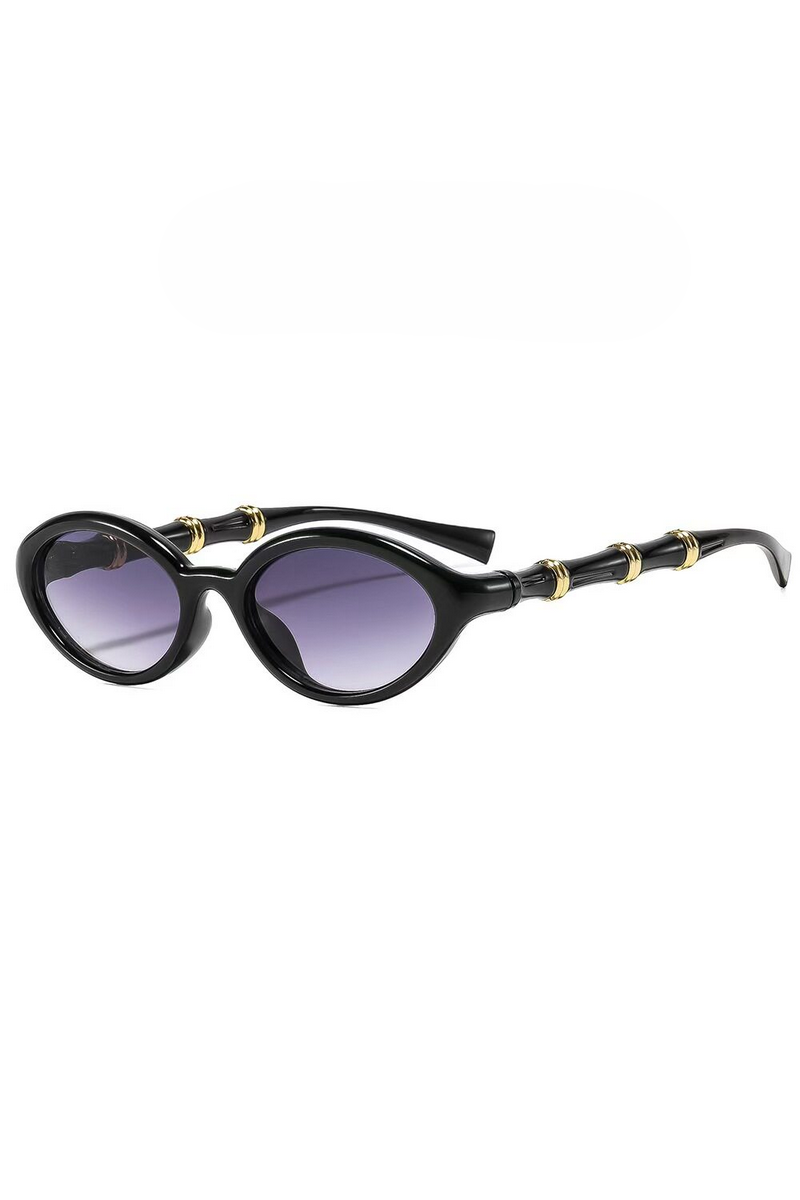 Elegant Bamboo Temple Oval Sunglasses