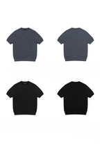 Jacquard Cotton Knit T-Shirt