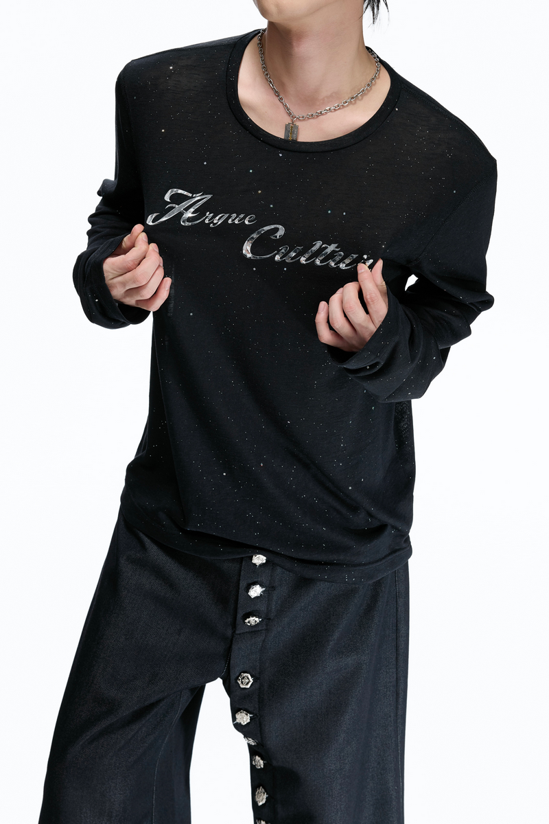 Metallic Print Lyocell Tee