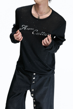 Metallic Print Lyocell Tee