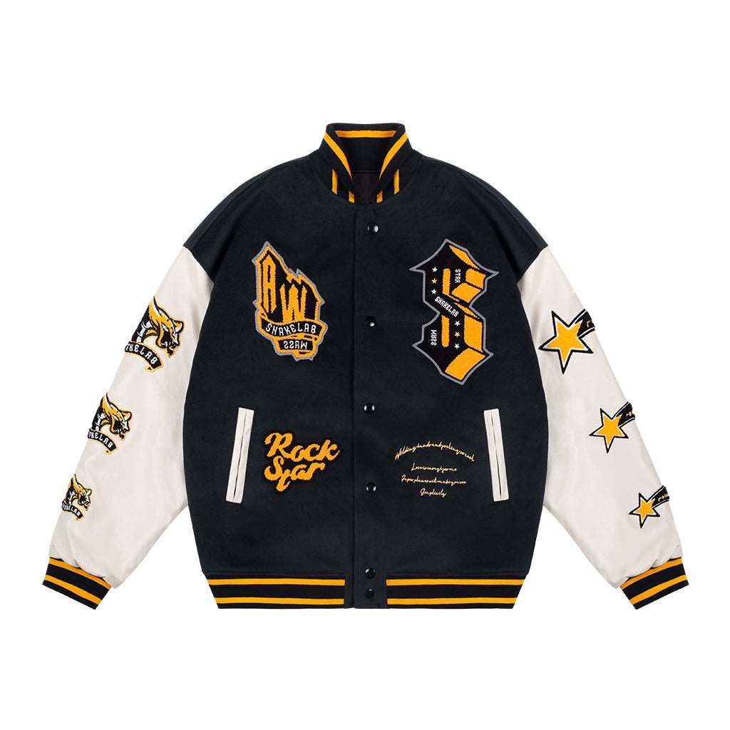 ANT Rockstar Embroidered Varsity Jacket