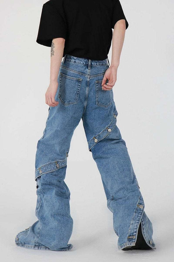Button Loose Straight Jeans - Argue Culture – Copping Zone