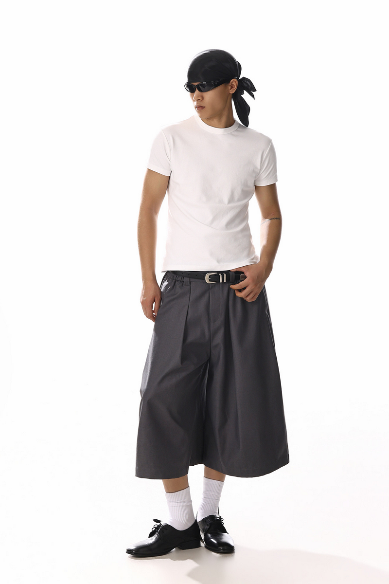Pleated Wide Leg Culottes