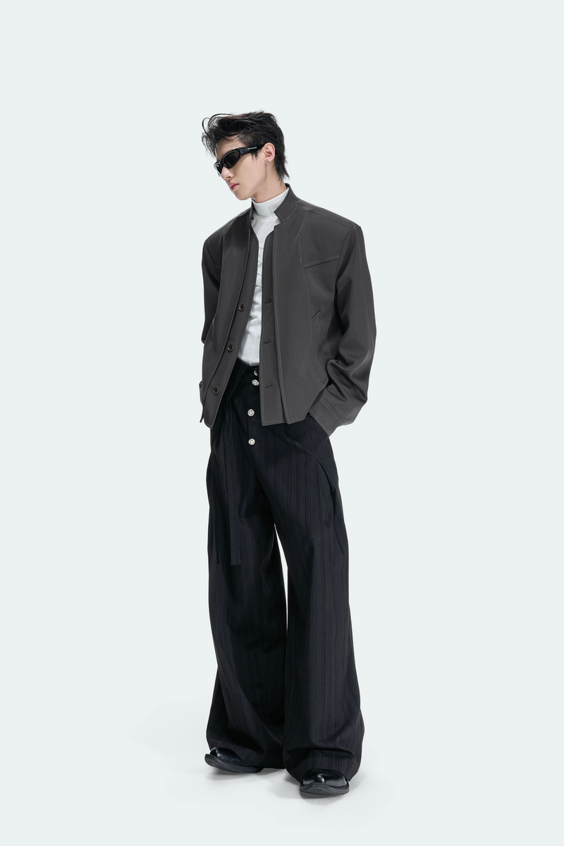 Deconstructed Layered Blazer Jacket
