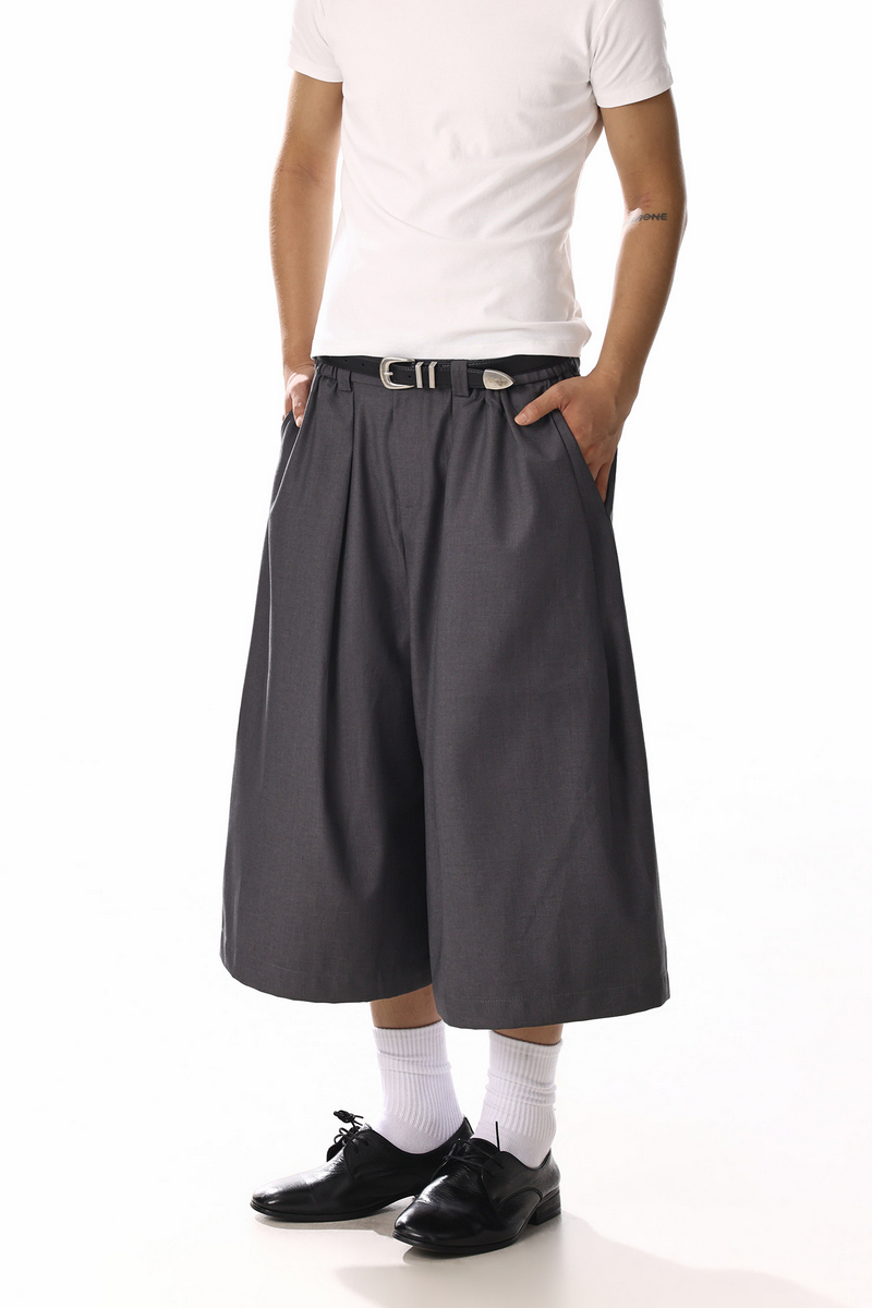 Pleated Wide Leg Culottes