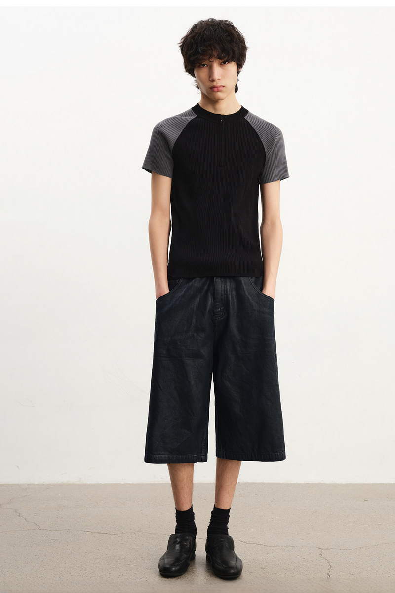 Waxed Cropped Jeans