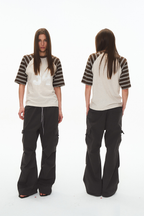 34 Striped Raglan Tee