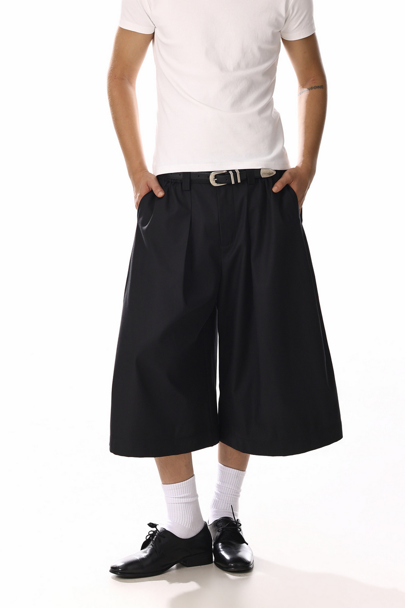 Pleated Wide Leg Culottes