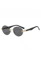Rimless Oval Sunglasses