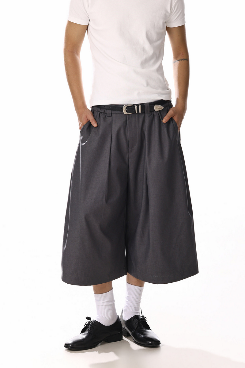 Pleated Wide Leg Culottes