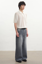 Washed Straight Leg Jeans