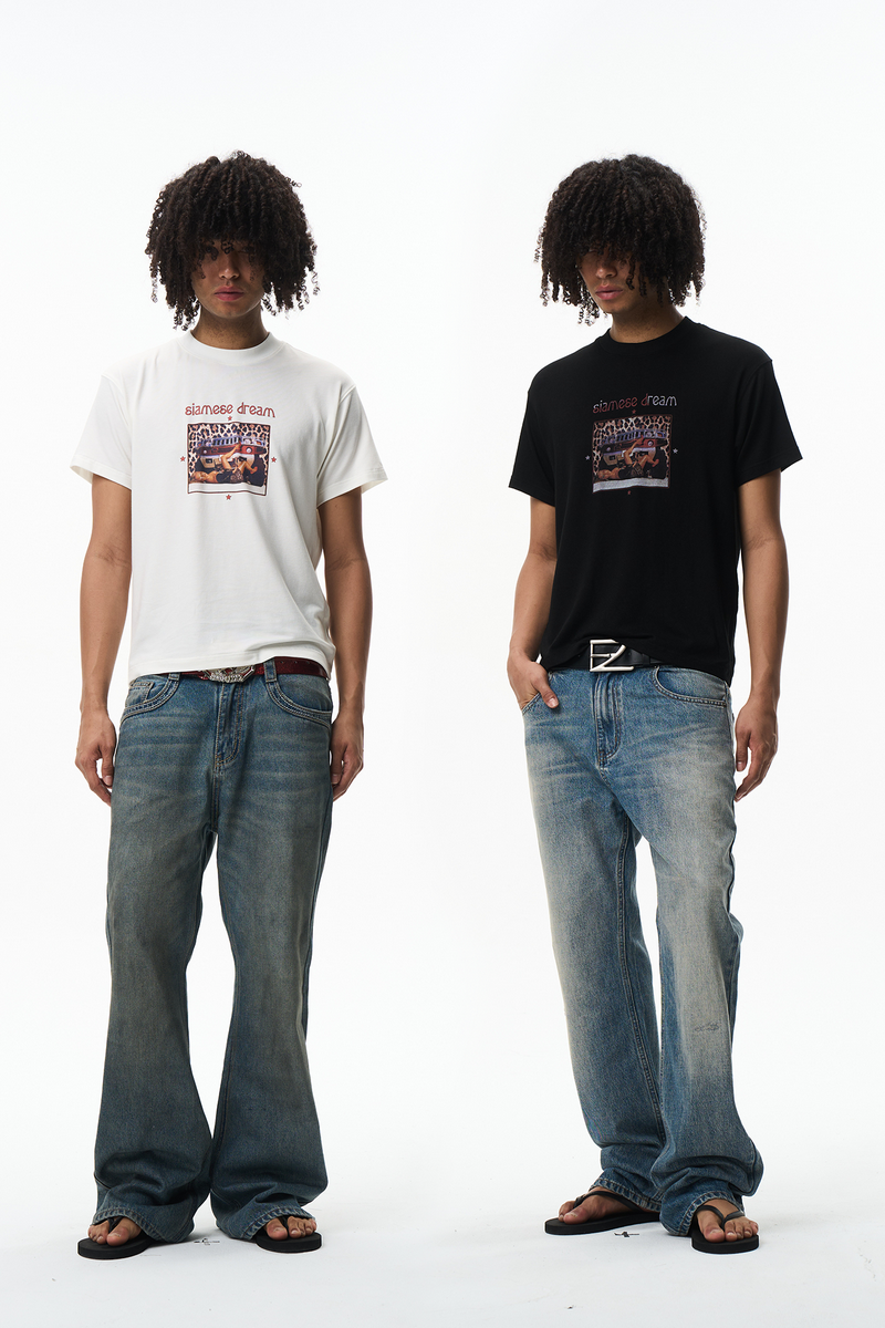 Leopard Car Graphic T-Shirt