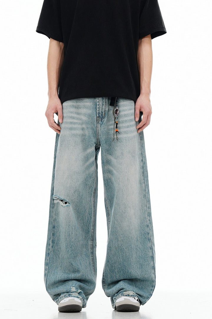 Distressed Light Wash Jeans