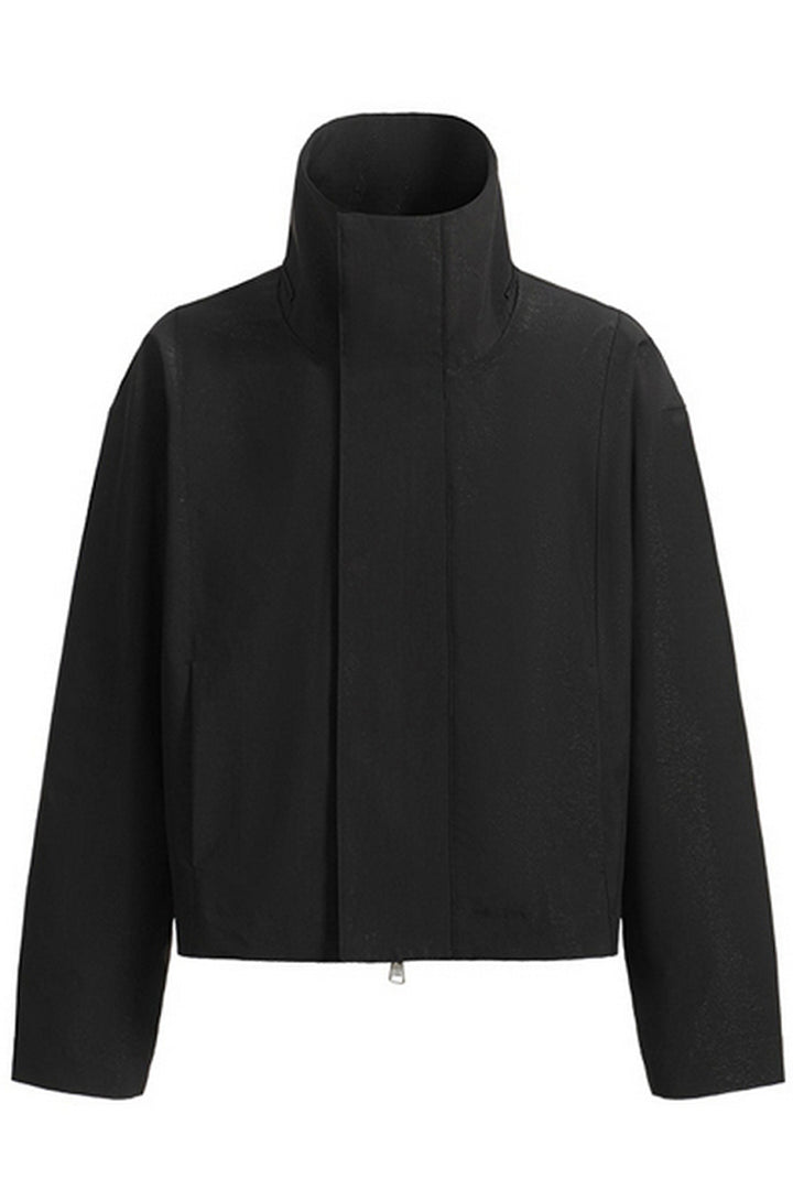 Short Zip Collar Track Jacket