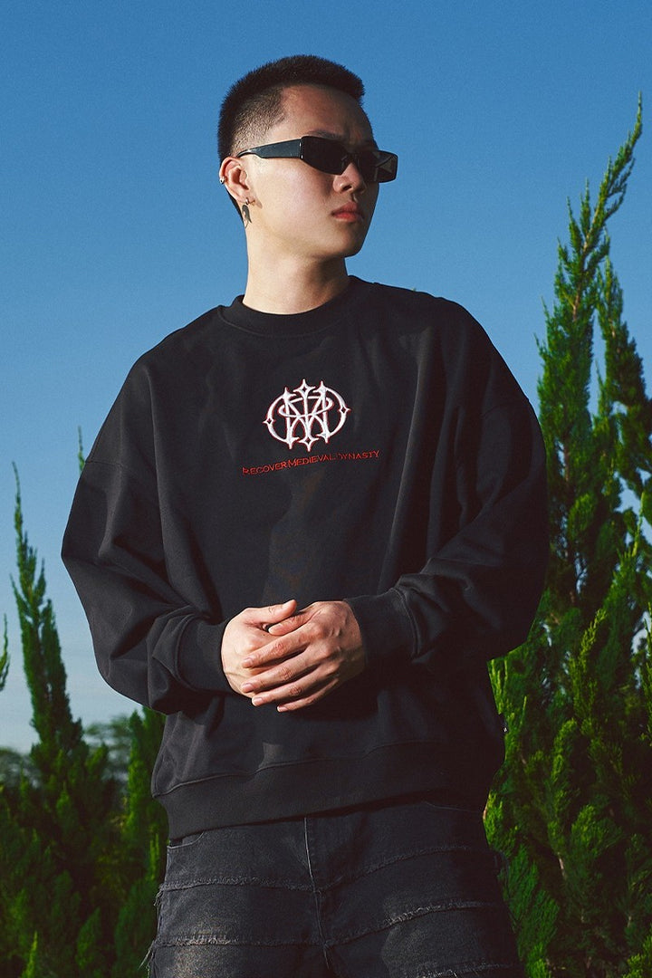 Embroidered Round Logo L/S Tee