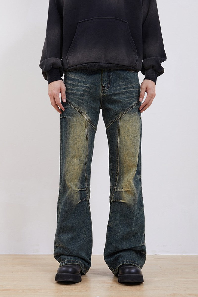 Flared Dirty Straight Denim