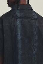 Snake Pattern Cuban Shirt