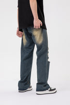 Ripped Retro Flared Jeans