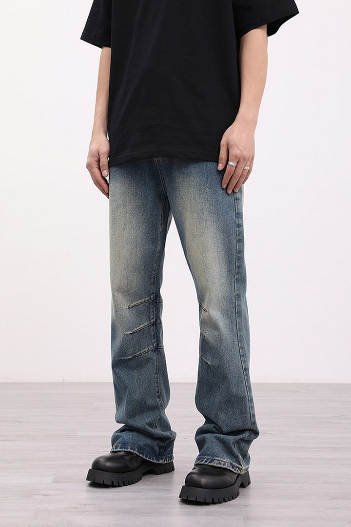 Retro Washed Flared Jeans