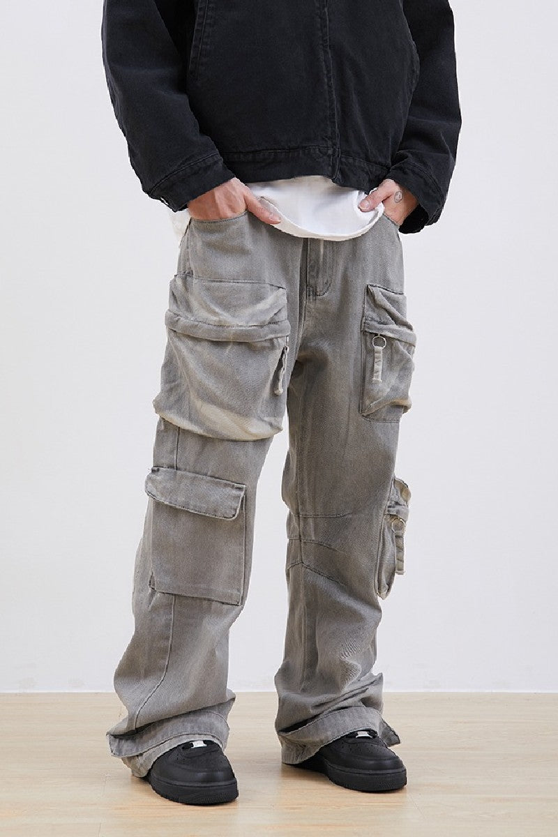 Oversized Straight Cargo Trousers