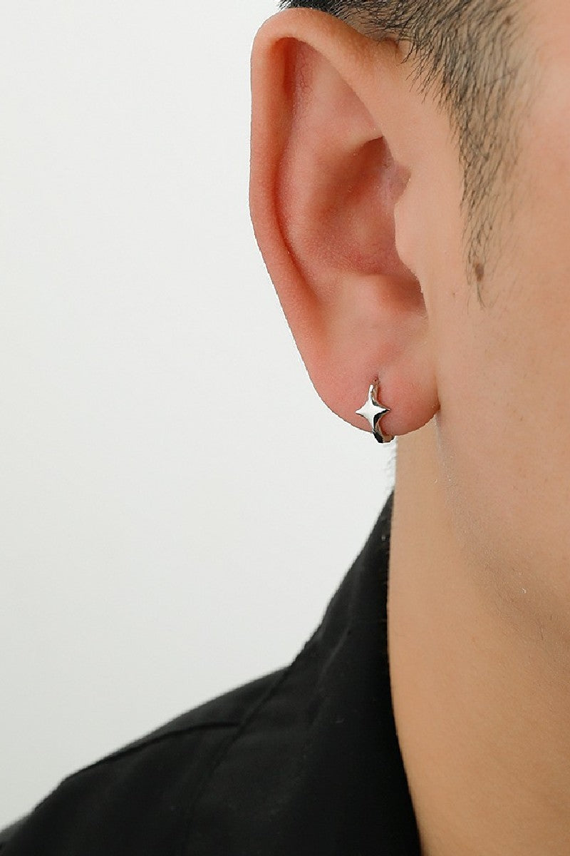 Sterling Silver Star Hoop Earrings – Copping Zone