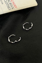Sterling SIlver Thorned Hoop Earrings