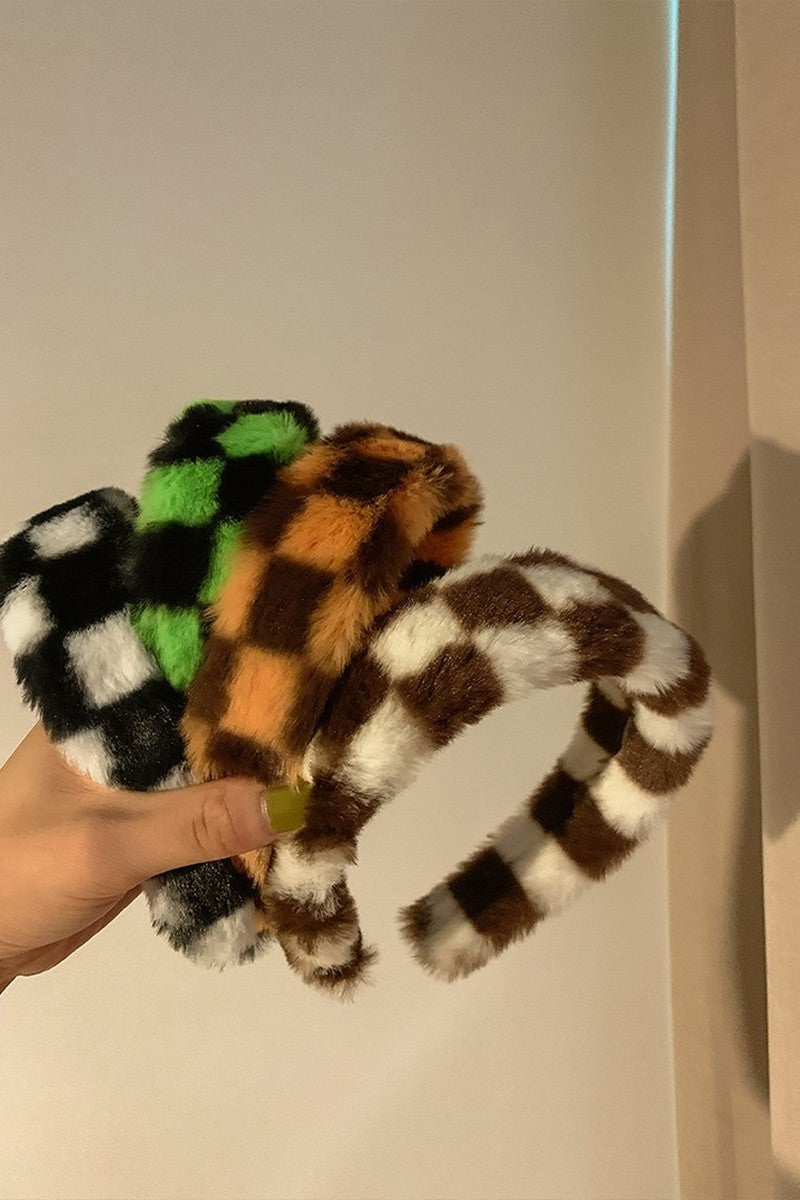 Y2K Checkered Hairband