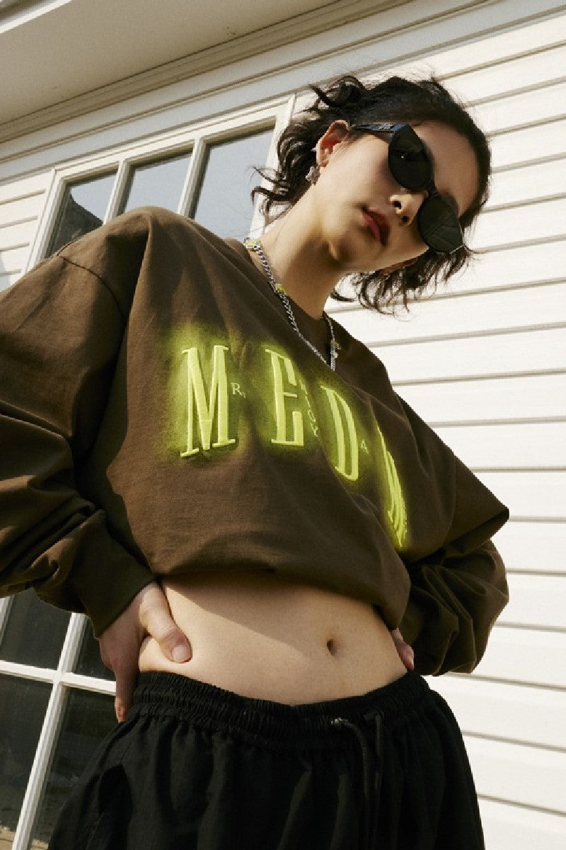 Neon Lights Logo Embroidered L/S Tee