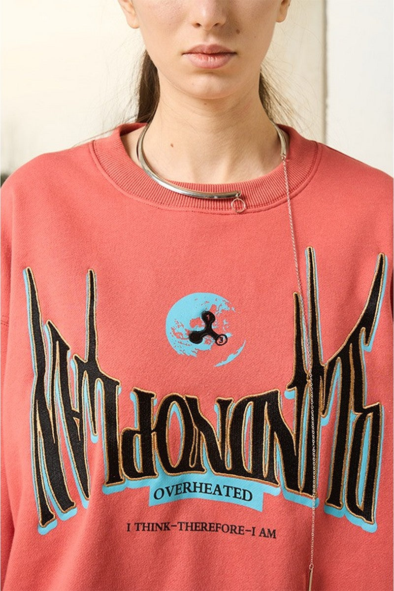 Embroidered Logo Oversized Sweater