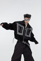 Cropped PU Leather Jacket