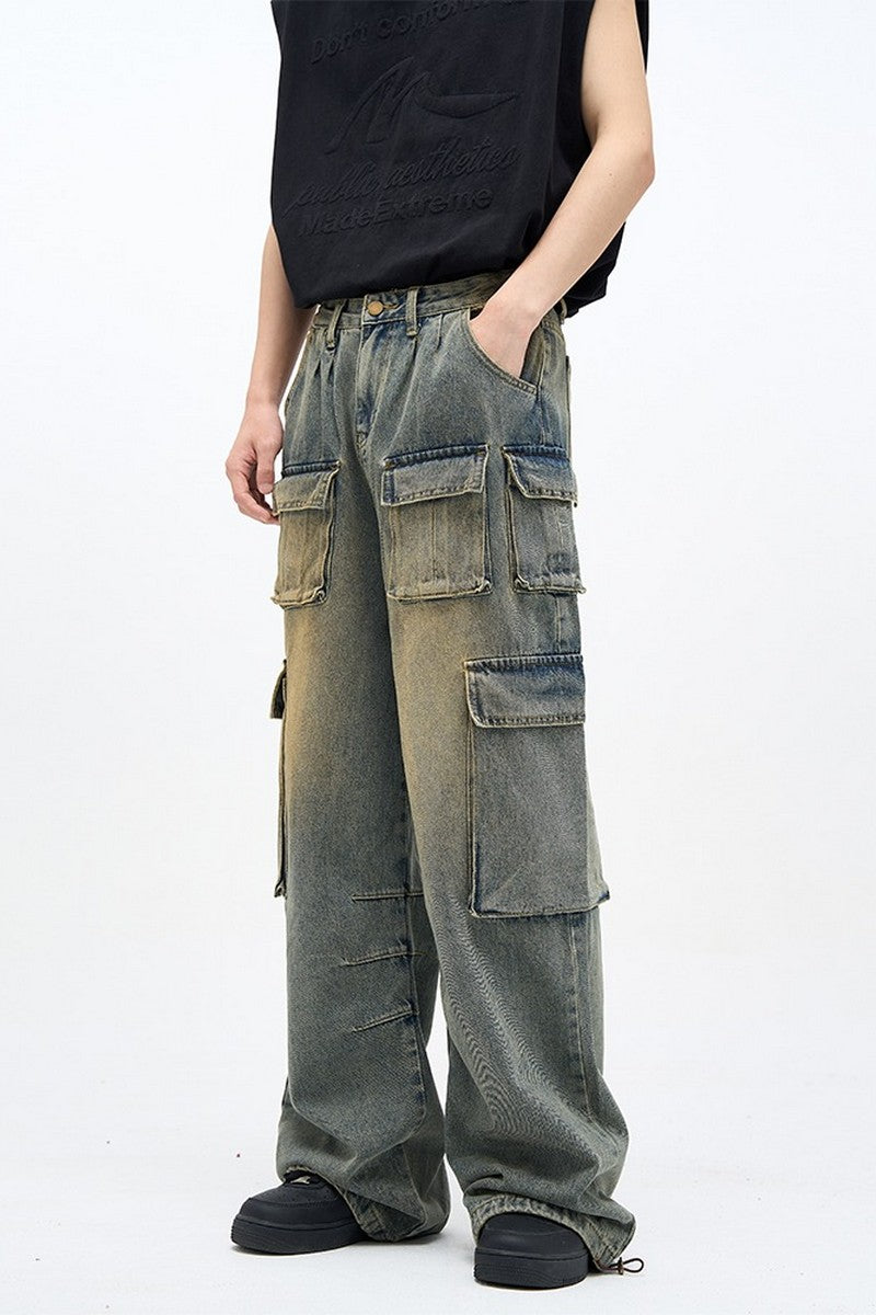 Loose Multi Pocket Jeans