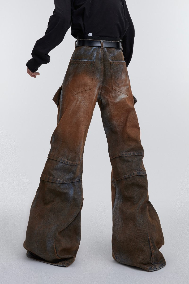 Tie Dyed Flared Jeans