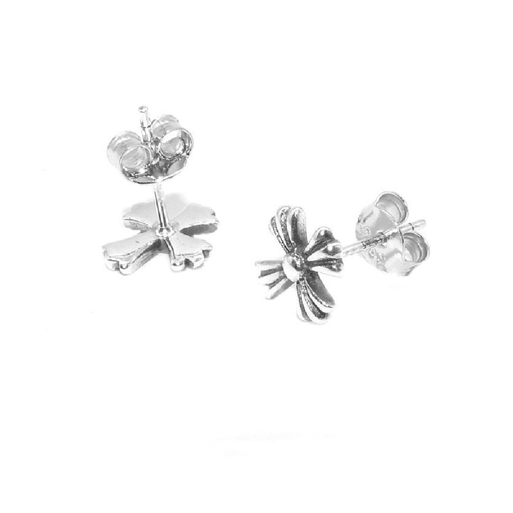 Oxidized Sterling Silver Cross Earrings