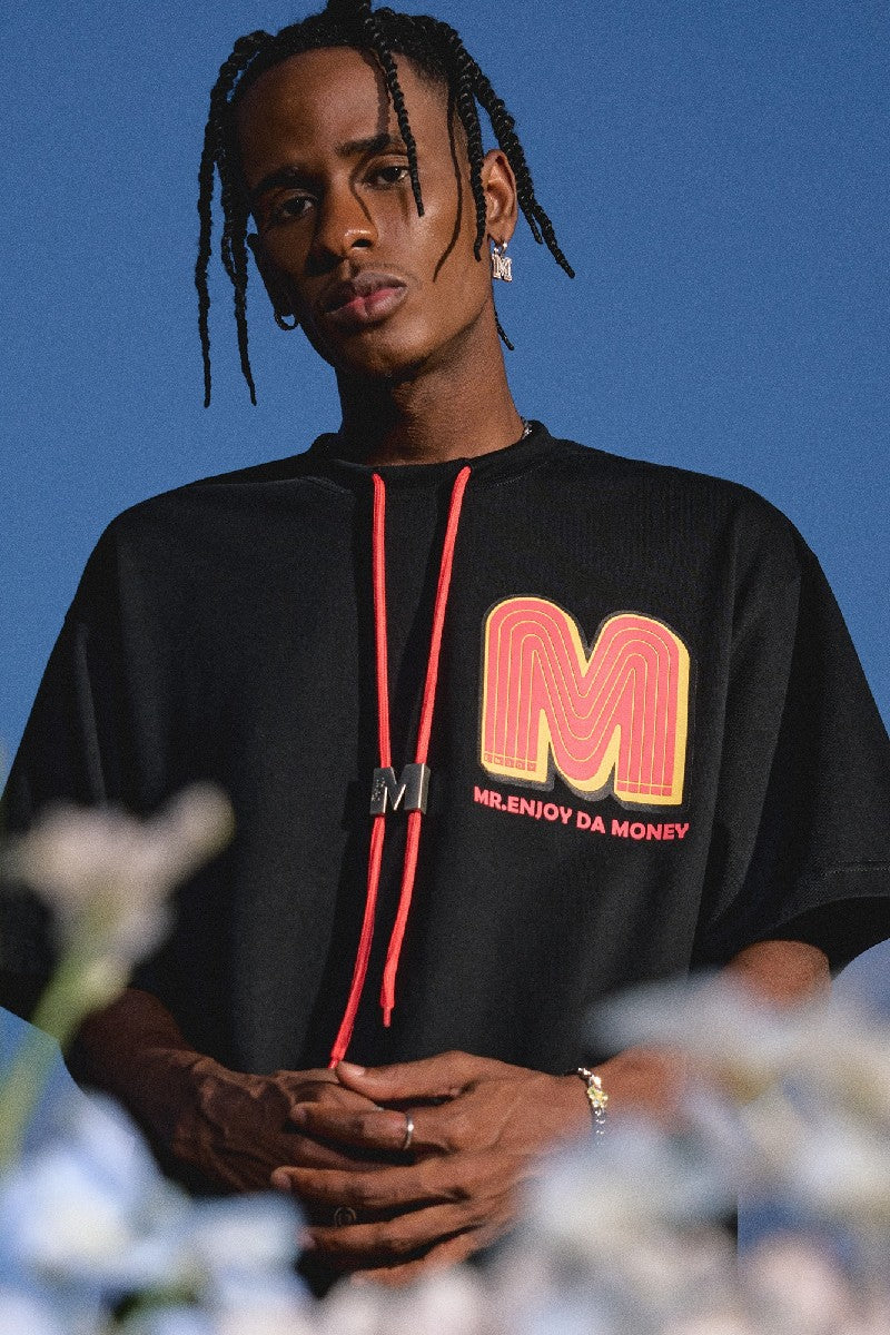 Flower Puff Print Logo Tee