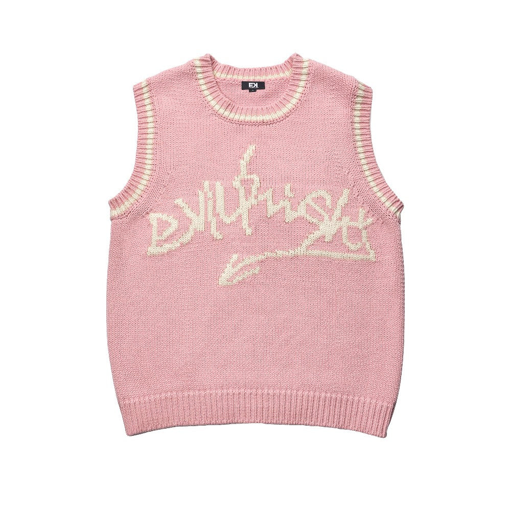 Logo Knit Vest Sweater