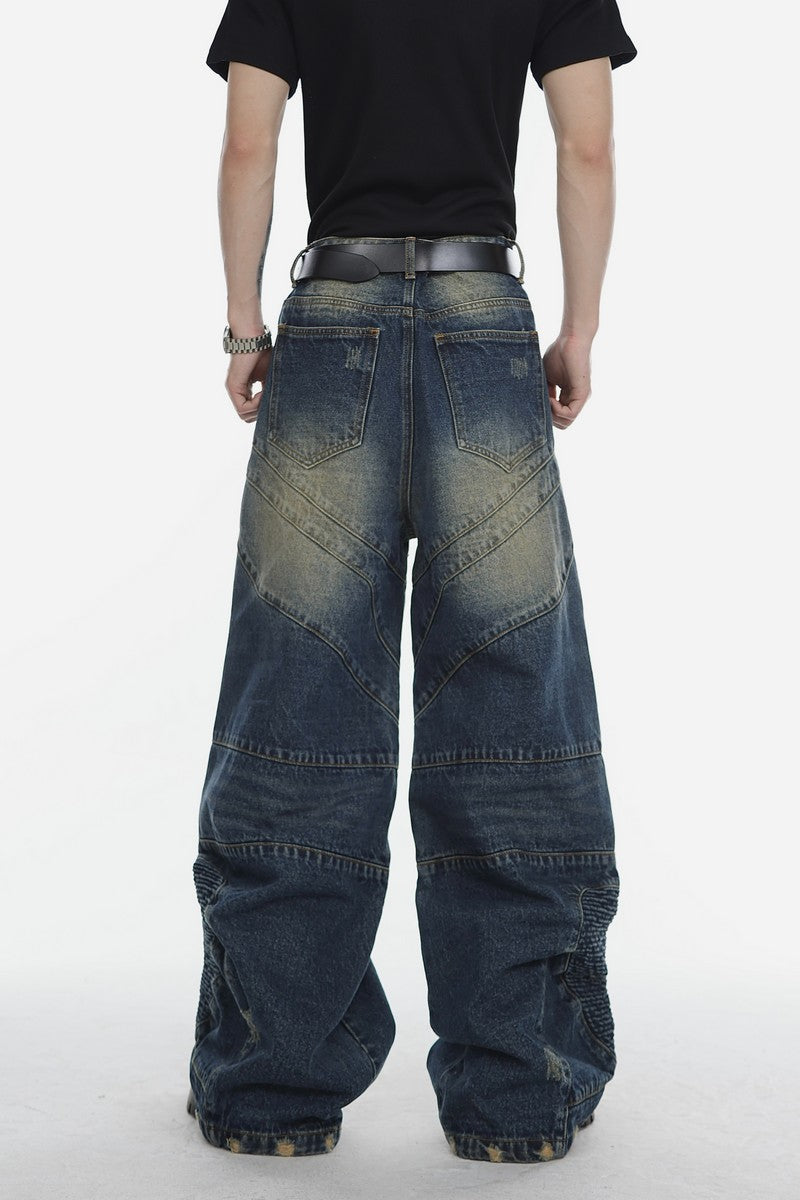 Retro Washed Distressed Jeans - EU Only