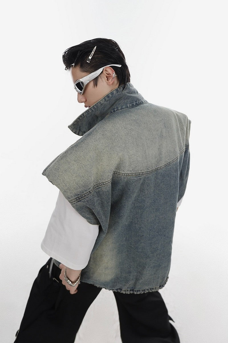 Washed Jeans Vest
