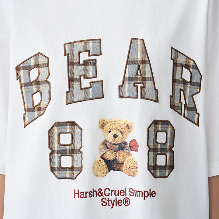 Plaid Print Teddy Bear Tee