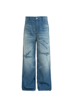 Striped Boro Patch Jeans