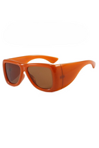 Oversized Chunky Side Shield Irregular Sunglasses
