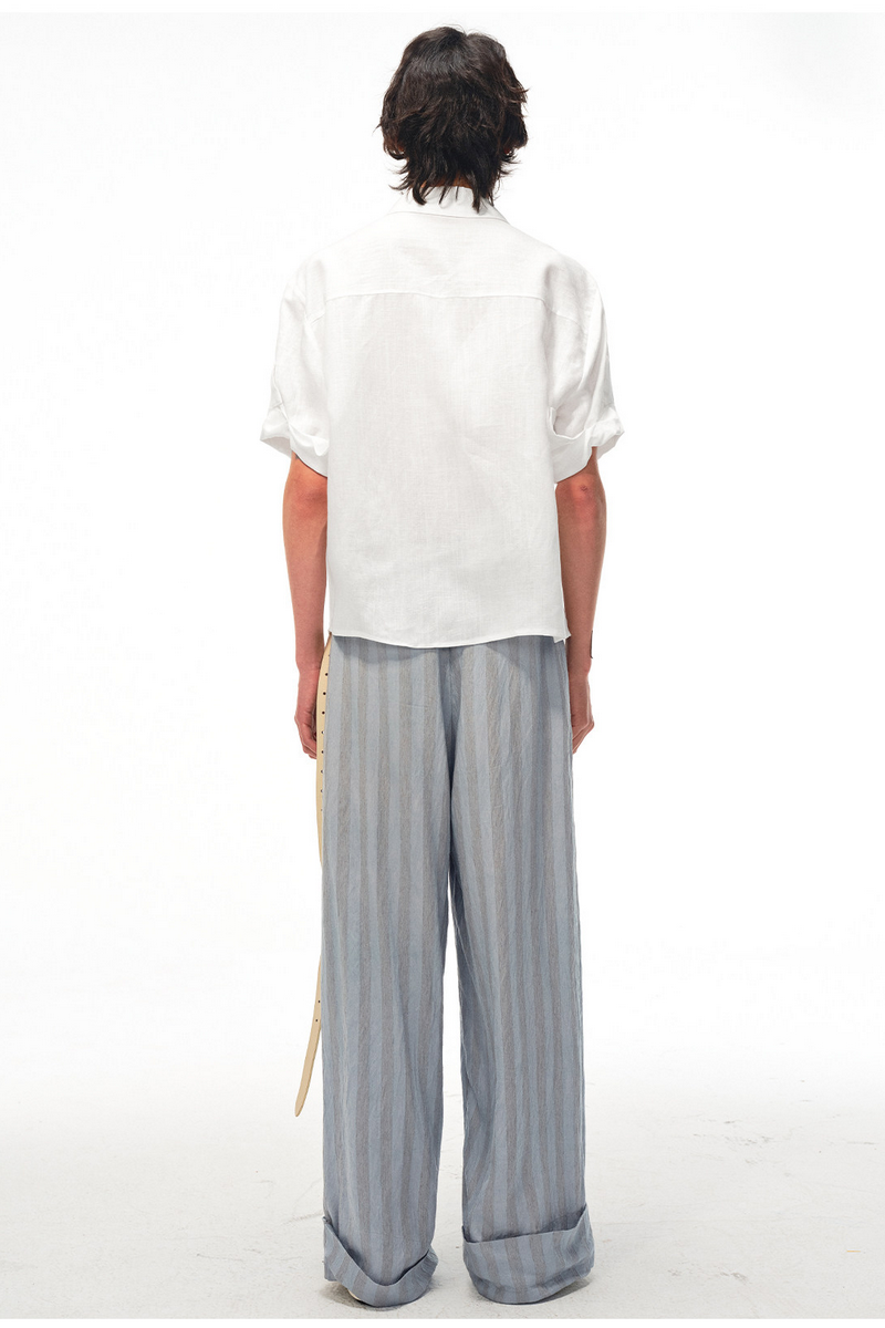 Tencel Linen Roll Sleeve Shirt