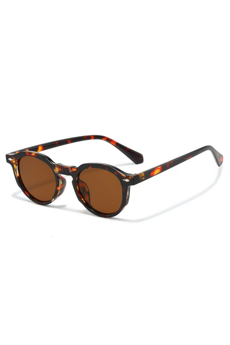 Retro Studded Oval Sunglasses