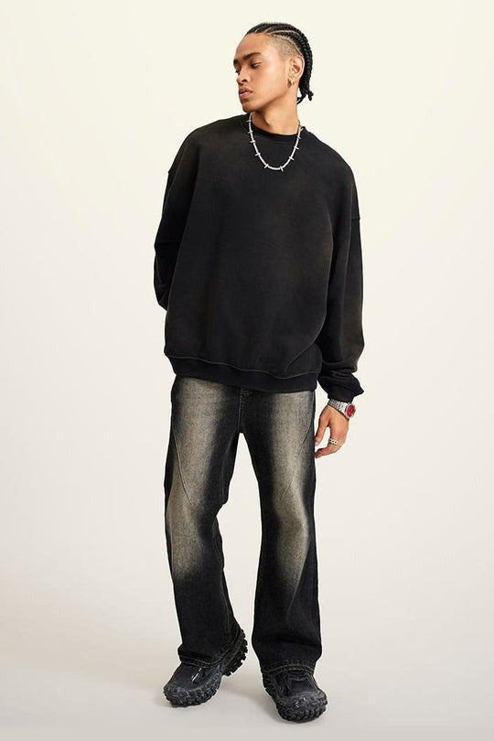 Heavy 400G Washed Crew